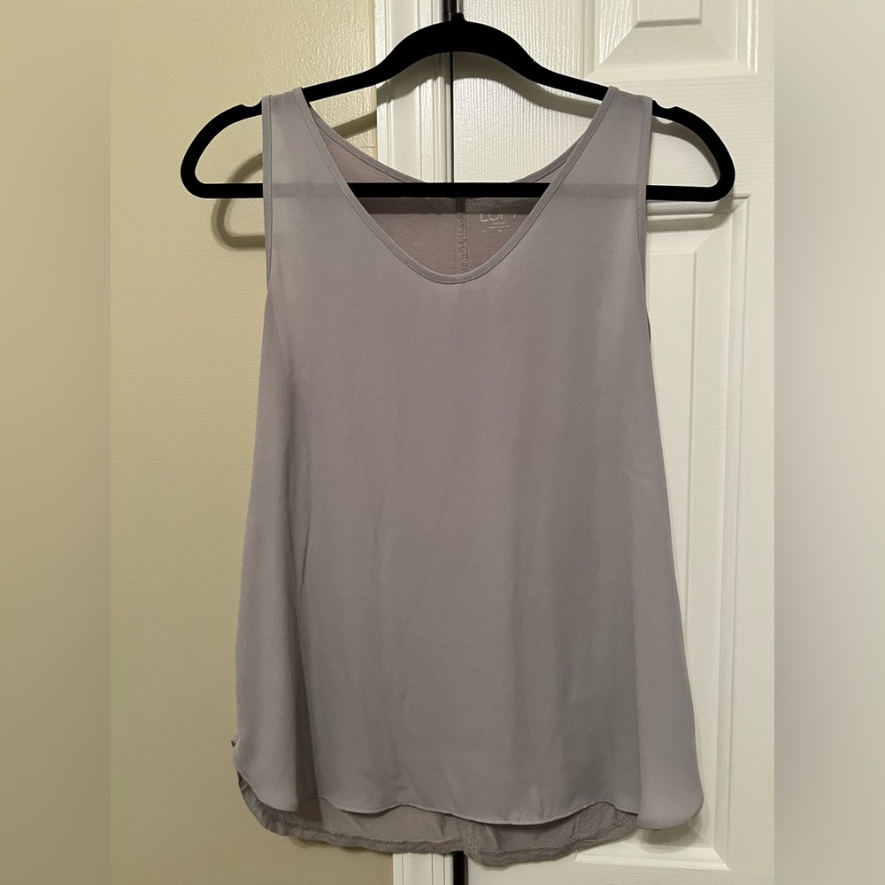 Loft Outlet Gray Tank, Size XS